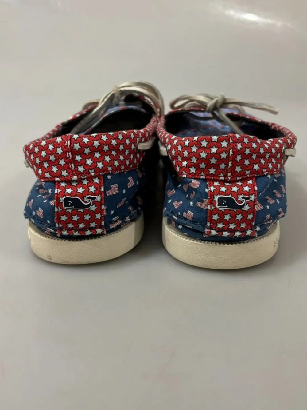 Sperry Vineyard Vines 11 Americana Authentic Flag Whale Original 2Eye Boat Shoes